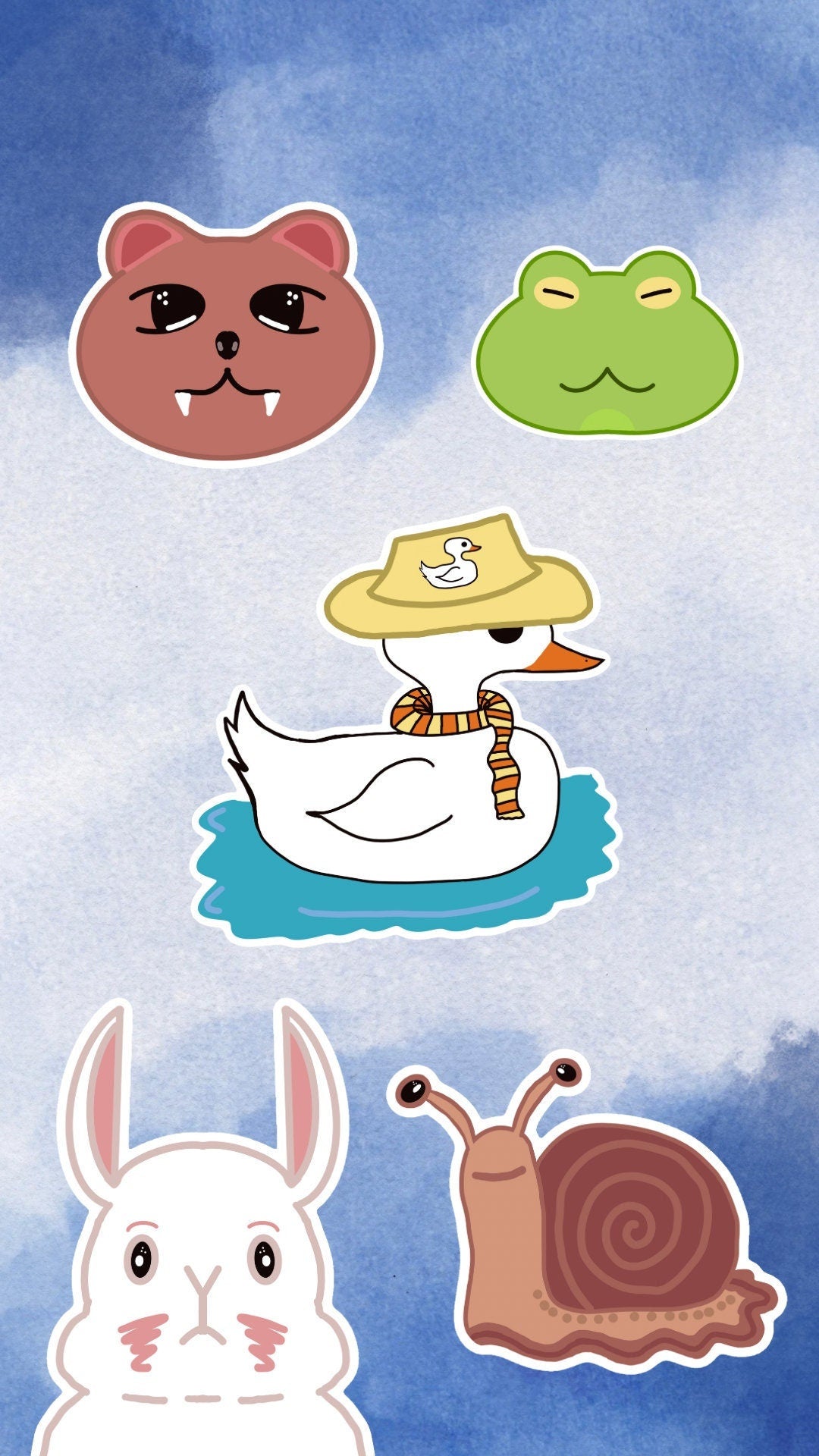 Cute Animal | Head | Stickers | Sticker Pack