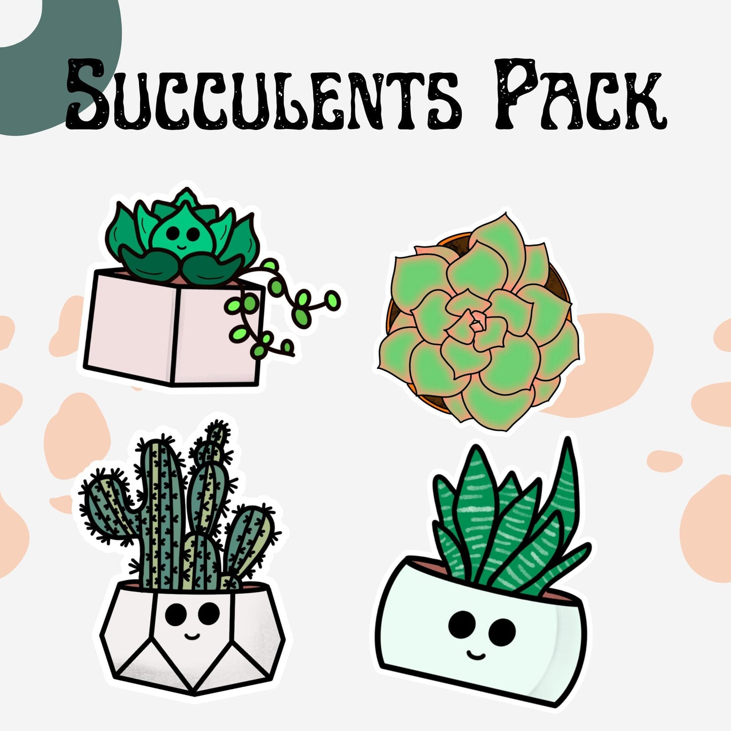 Succulent Sticker Sheet Pack/Nature/Cactus/Plants